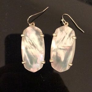 Esme Gold Drop Earrings in Ivory Pearl